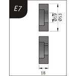 Productimage for Typ E7, Ø 53 x 19 x 18 mm