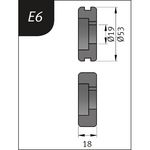 Productimage for Typ E6, Ø 53 x 19 x 18 mm