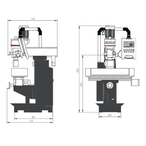 Optimill Mt 50 Precision Drilling Milling Machine