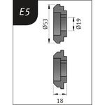 Productimage for Typ E5, Ø 53 x 19 x 18 mm